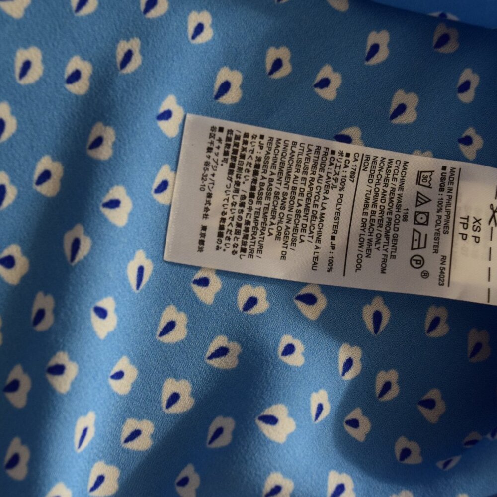 🌼 NWT Banana Republic Blue‎ Blouse – Petite XS 🌼 - Picture 7 of 12